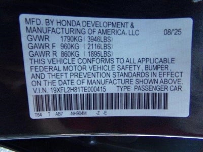 2026 Honda Civic Hatchback FWD Sport