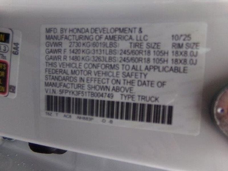 2026 Honda Ridgeline RTL