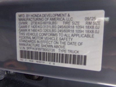 2026 Honda Ridgeline Black Edition