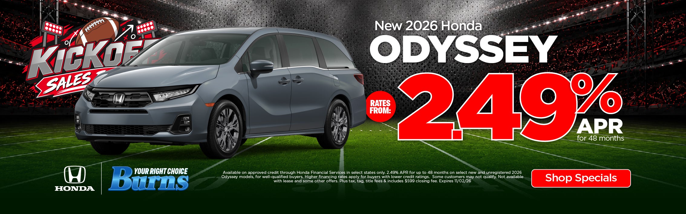 Search Honda Odyssey Deals